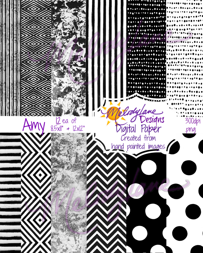 Amy Digital Paper Set