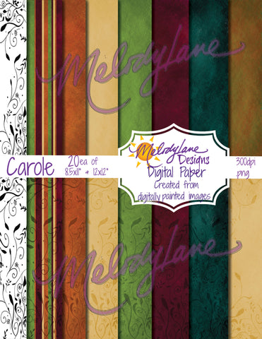 Carole Digital Paper Set